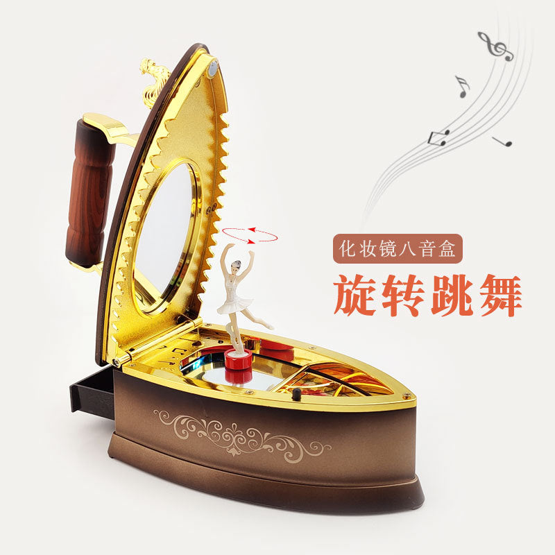 Iron and dancing girl Musical showpeice makes sound when twisted