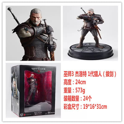 The Witcher 3 Wild Hunt Geralt of Rivia 24cm Statue Figure Boxed