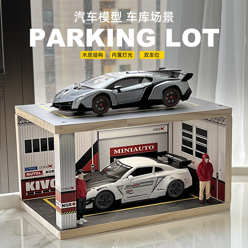 KIWI 1:24 Scale 3D Garage Scene Diorama with LED Light