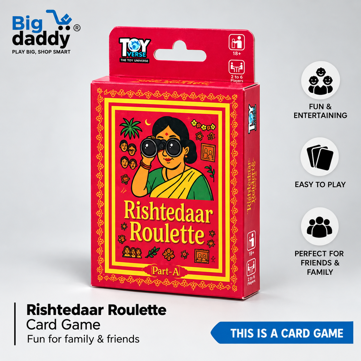 New Rishtedar Roulette Card game Pack of 3 (eff price 52)