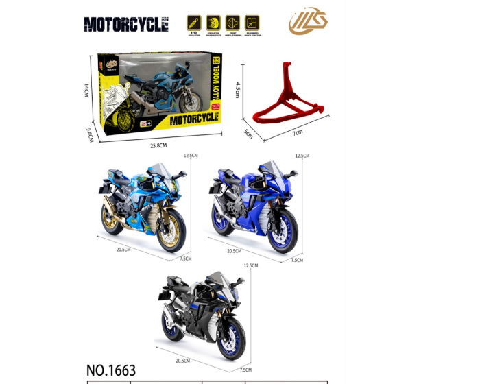 1:10 Motodrift R1 bike 1663 model no 9 Mix color