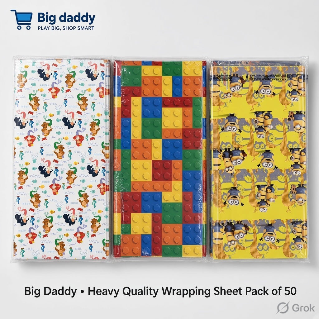 Mix Designs Minion / lego Wrapping sheet Pack of 50