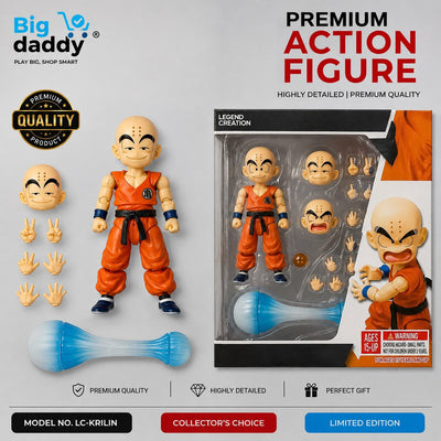 Dbz Krillin 10cm Movable Anime Action Figure Earth's Strongest Man