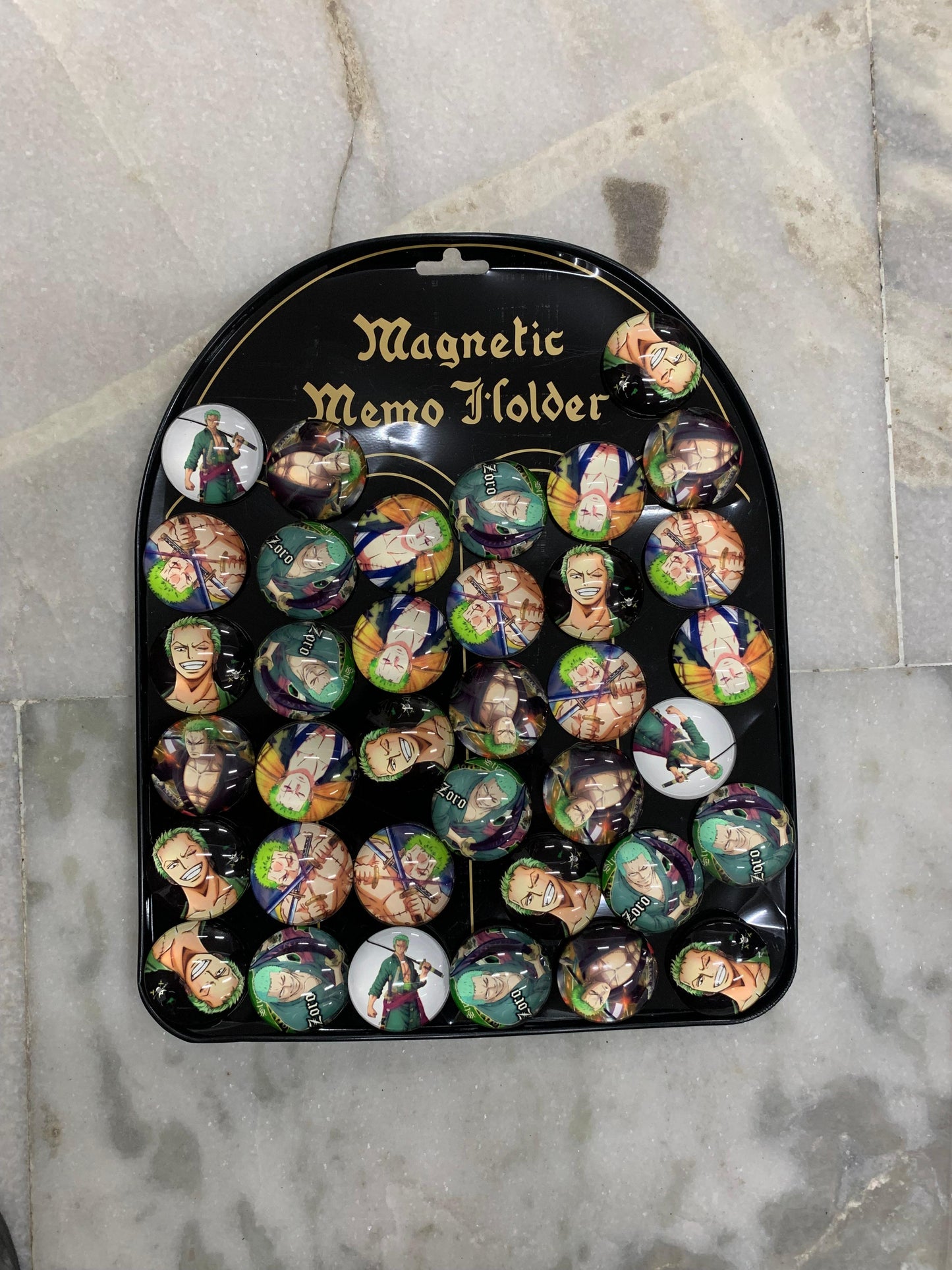 Pack of 36 Zoro OP Round Glass Magnet Sheet (eff price 20)
