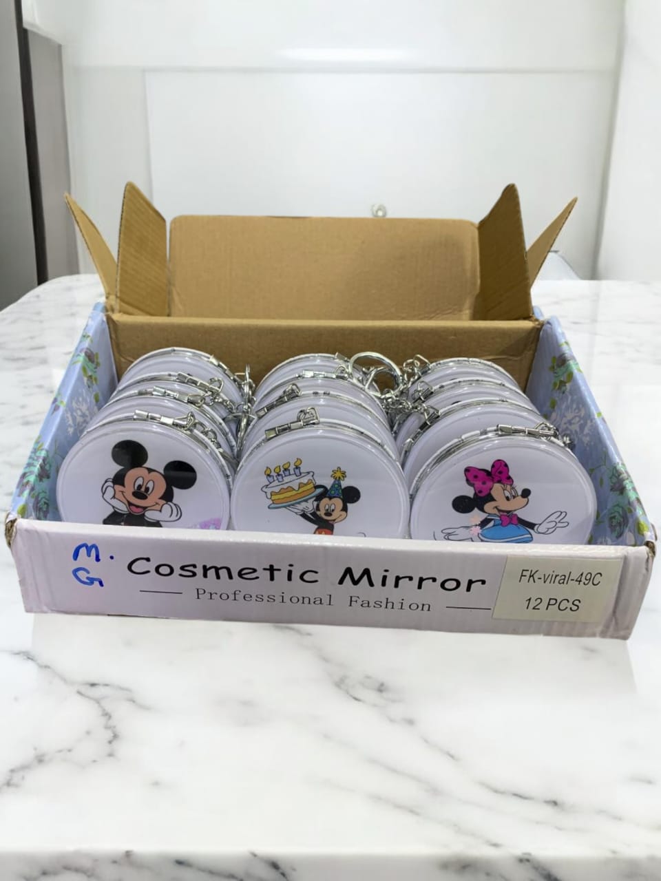 Micky Glitter mirror Pack of 12 ( eff price - 76 )