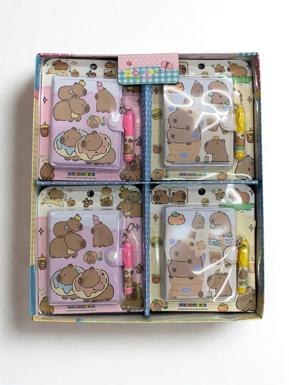 cappy bara mini diary with pen pack of 16 ( eff price 35 )