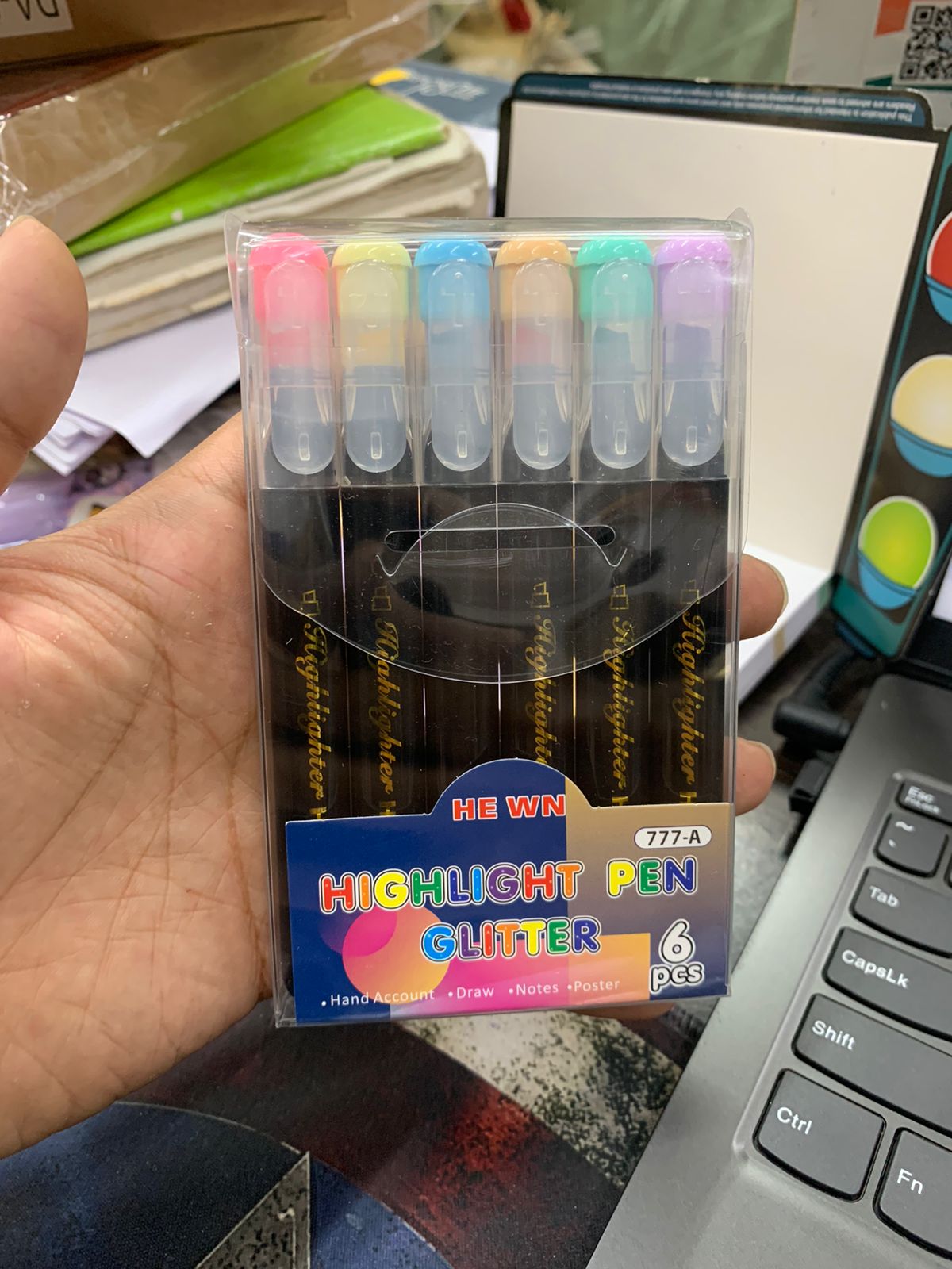 6 pack - new gel highlighter pack of 6 hot selling ( Net price - 45 )