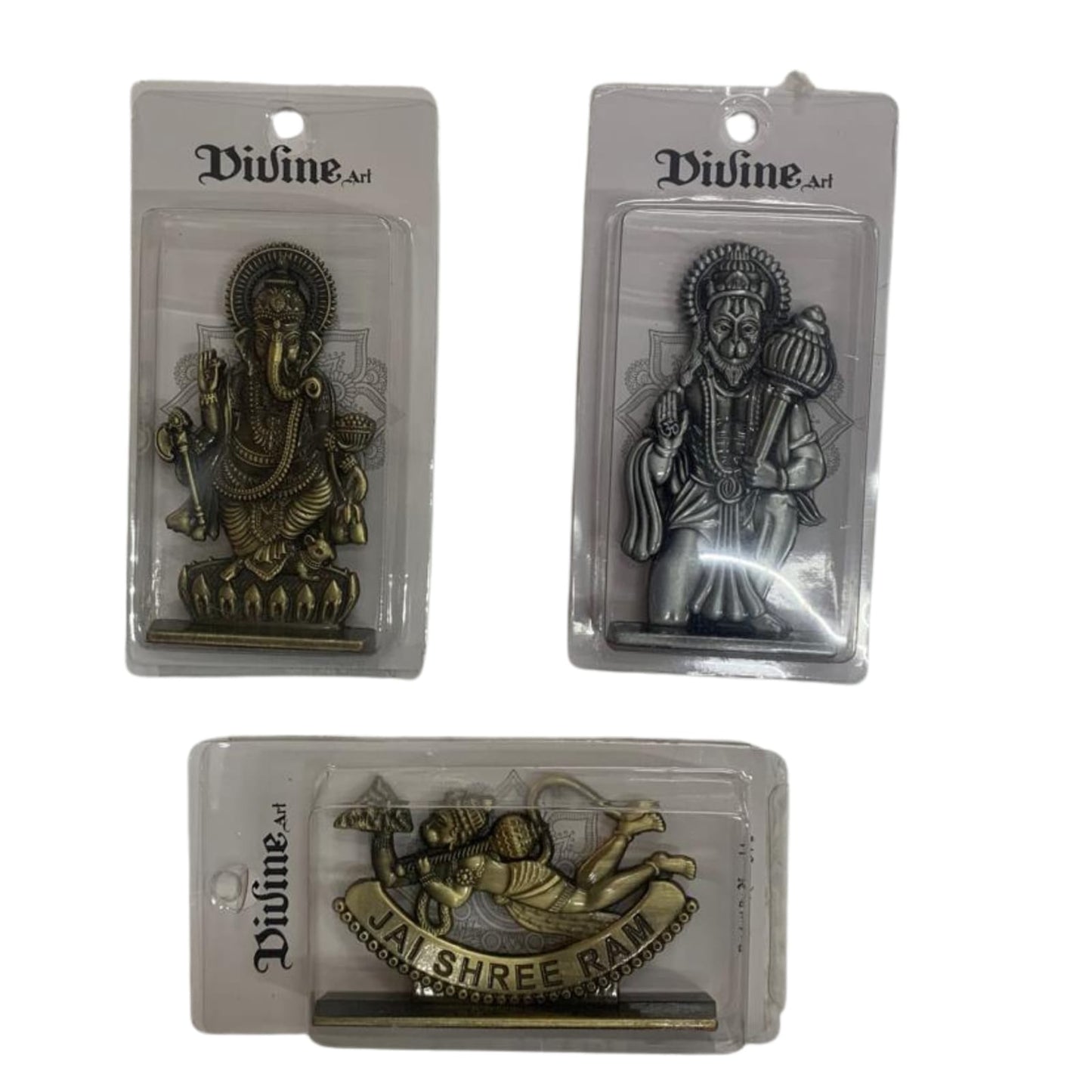 Big size metal ganesh & hanuman god idol for car dashboard pack of 2 ( net price 105 )