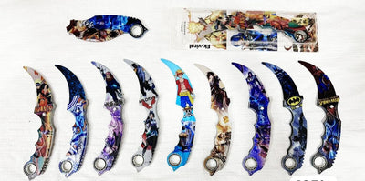Animie mix design colour foldable knife pack of 12 (net price -120)