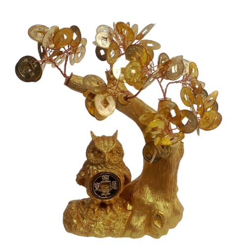 Big size Owl Golden evil eye tree AG15