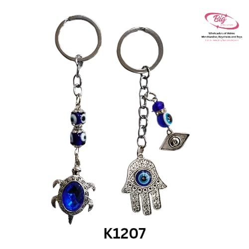 Turtle / hand evil-eye keychain pack of 12 ( Net price - 40 )