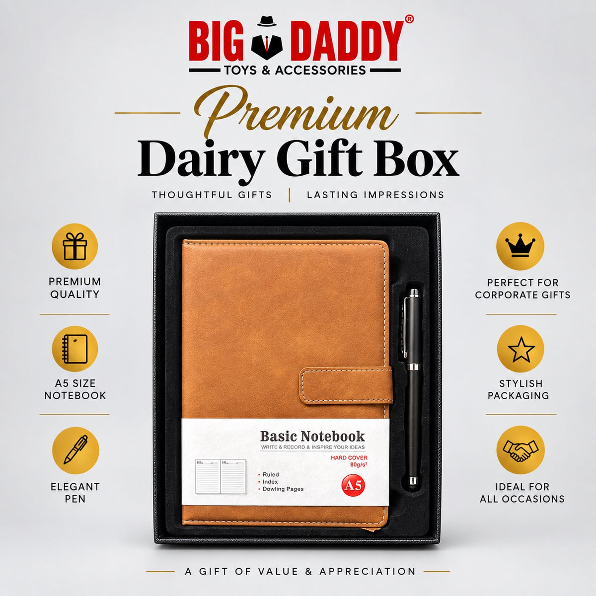 Premium Diary gift box With pen Model 10