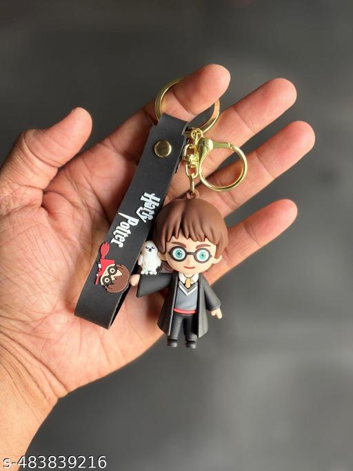 HP Magic boy Black Coat Owl on Shoulder rubber keychain pack of 3 (eff price 35)
