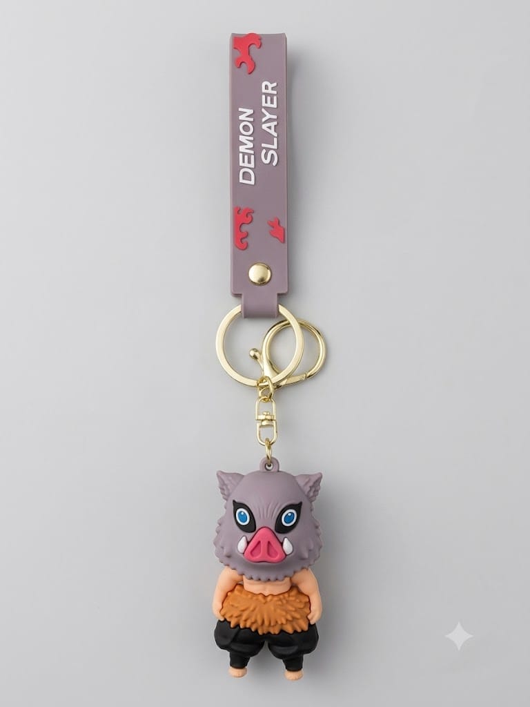 Inosuke rubber keychain pack of 3 (eff price 35)