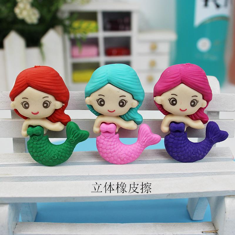 Mermaid Shape Eraser 48pcs (eff price 5.5 )