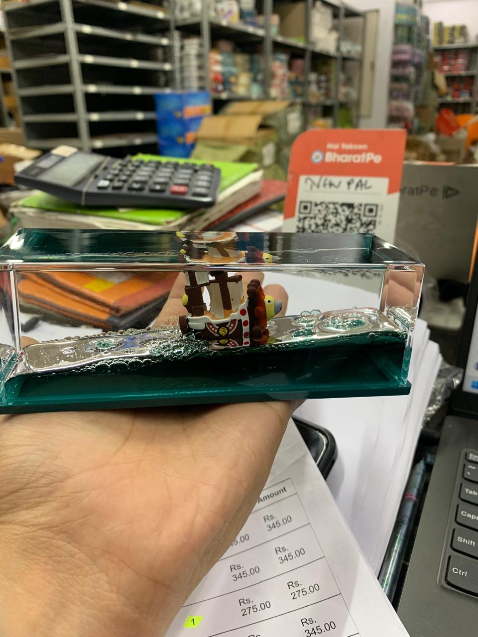 Luffy Ship In Black Water Showpeice