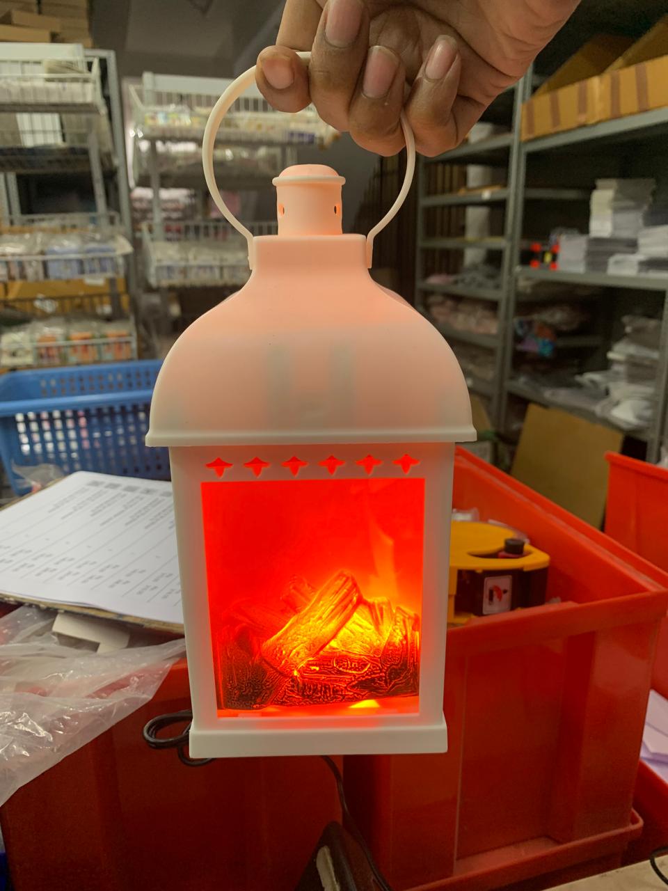Small size bonfire laltern lamp white colour ( Model 3 )