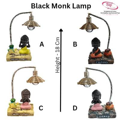 Monks sitting ladakh lamp