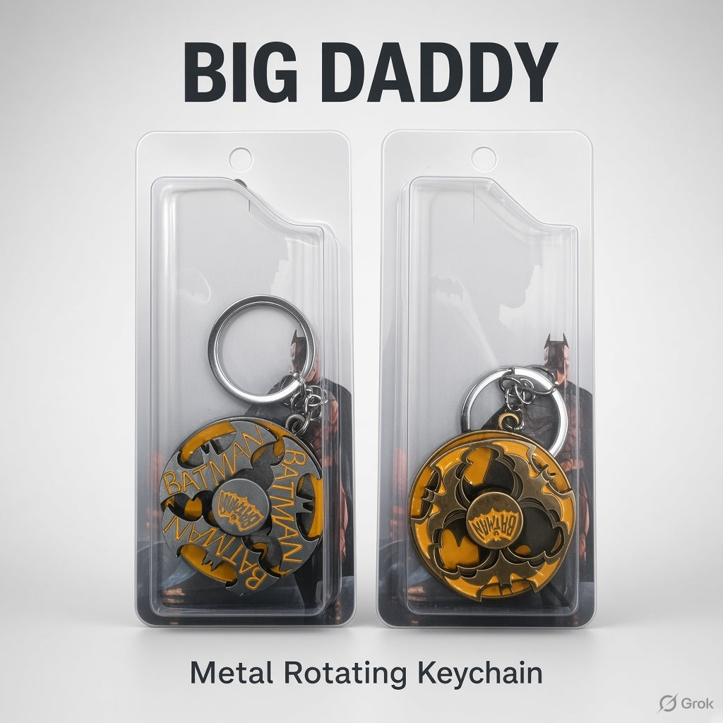 batty face & logo Rotating keychain Pack of 5 ( Net price - 45 )
