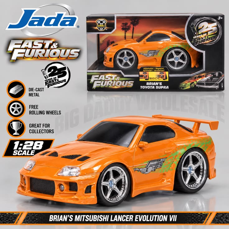 Jada Toys Fast & Furious 1995 Toyota Supra 1:28 Die-Cast Car