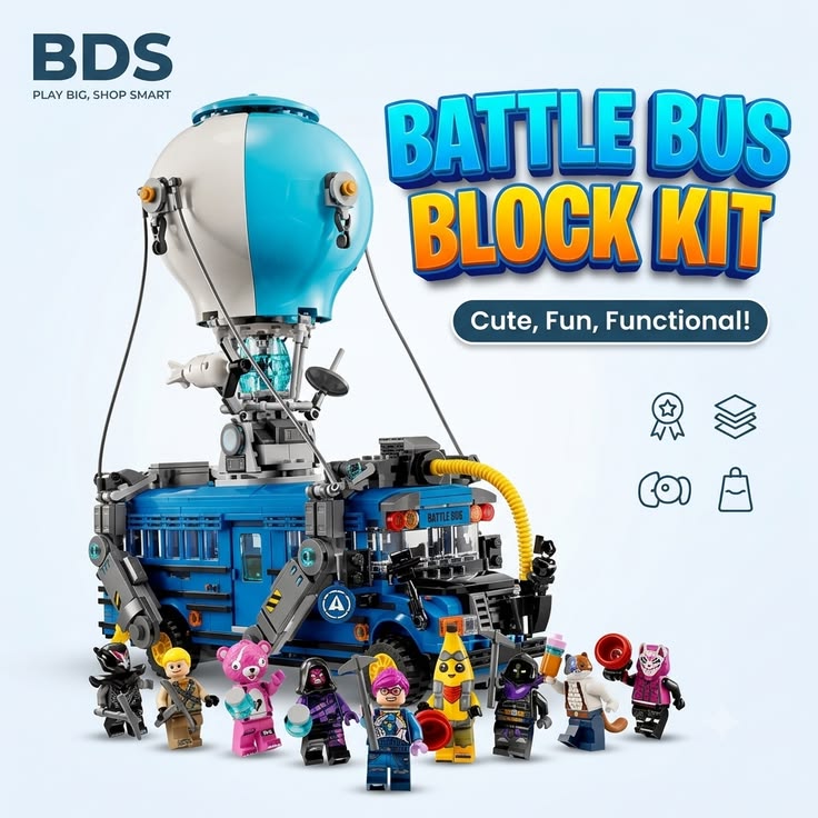 Fourtnite Battle Bus Blocks
