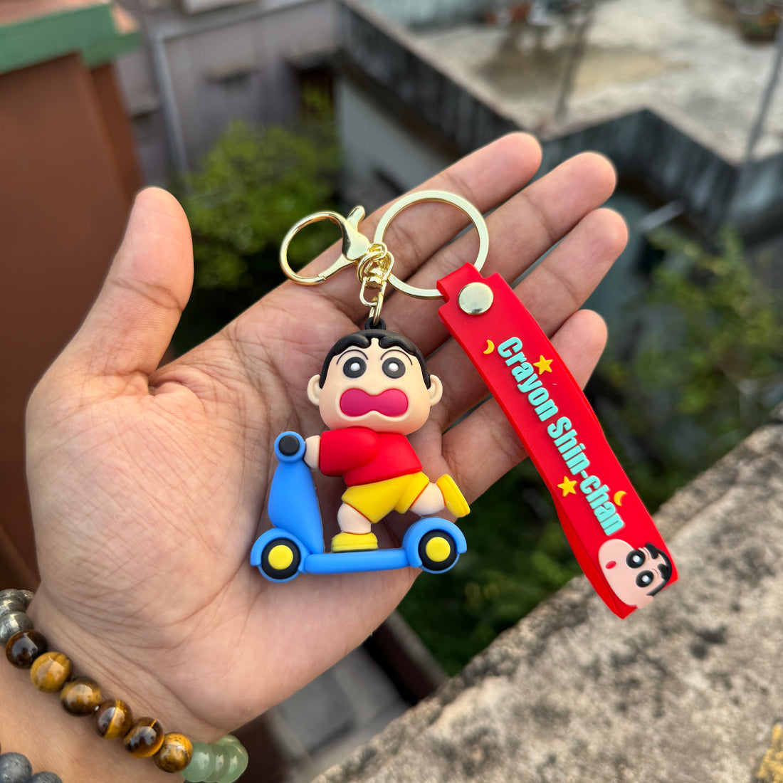 3pcs - shinchan scooter Rubber keychain (eff price 35)