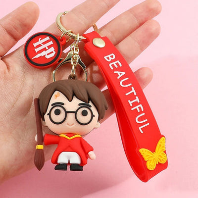 HP Magic boy Red Coat with broom rubber keychain pack of 3 (eff price 35)