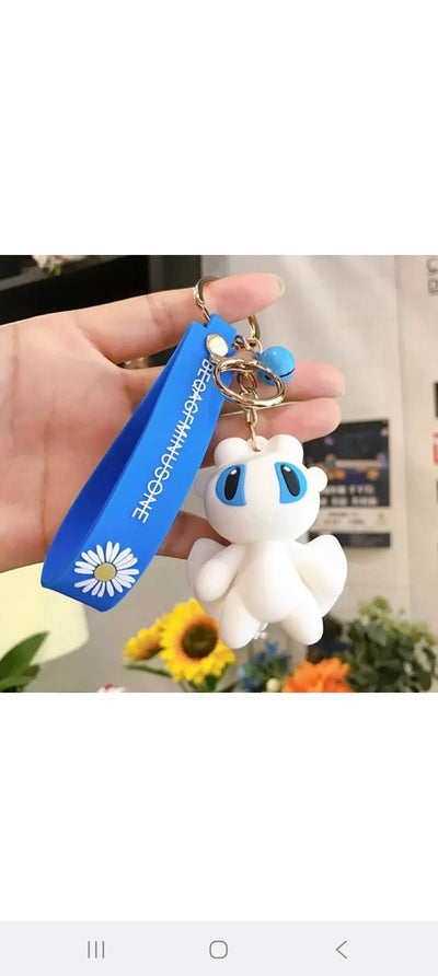 3pcs - New white dragon Rubber keychain (eff price 35)