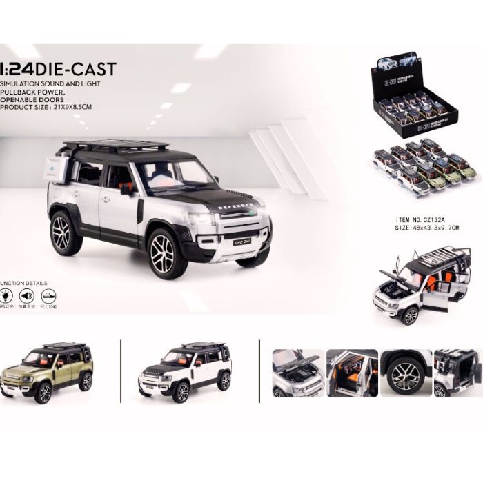 8pcs Display Box - 1:24 Lannd gRover Difender Net price - 749