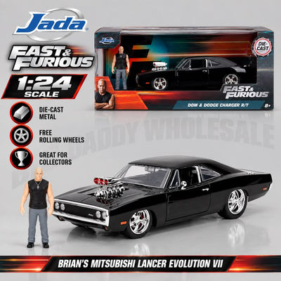 Jada Toys Fast & Furious 1970 Dodge Charger Dom 1:24 Die-Cast Car
