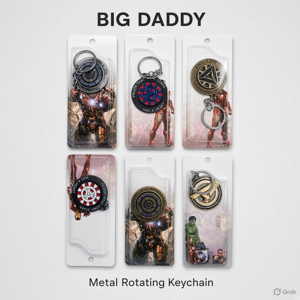 hot selling Tony stk Metal Rotating keychain Pack of 5 ( Net price - 45 )