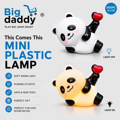 Panda playing football Mini plastic lamp - Pack of 6 ( Net price - 52 )