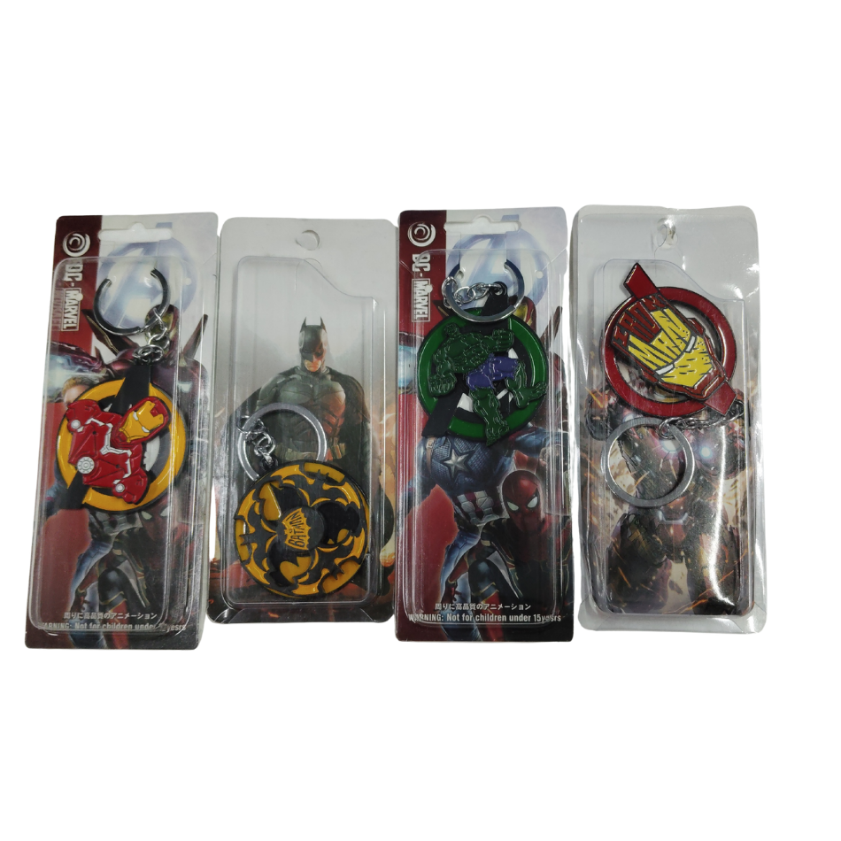 Ironman / Hulk rotating mix keychain Pack of 5 (eff price 45) (With Packing)