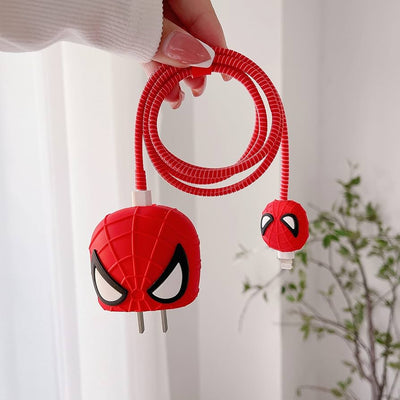 3 pcs- Spidy Man 20W Iphone Silicone Charger Cover (Net Price 65)