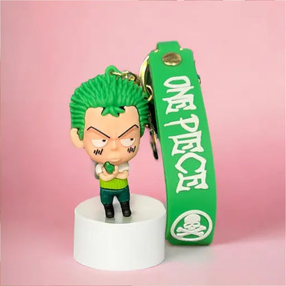 New Zoro with Bottle Rubber Keychain Pack of 3 (eff price 37)