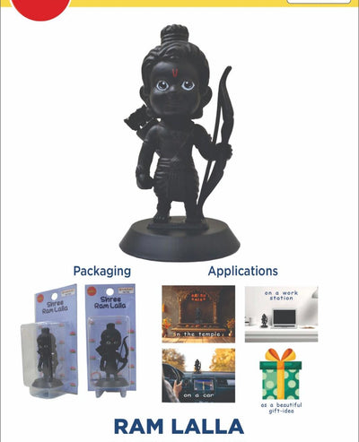 Mini Bobblehead of "Ram Lalla" - Pack of 2 (eff price 95)