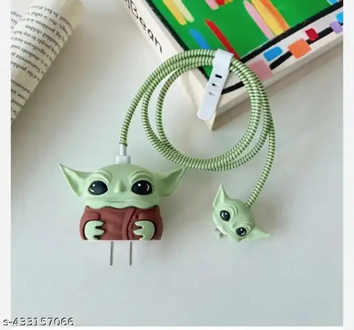 3 pcs- Baby Yoda 20W Iphone Silicone Charger Cover (Net Price 65)
