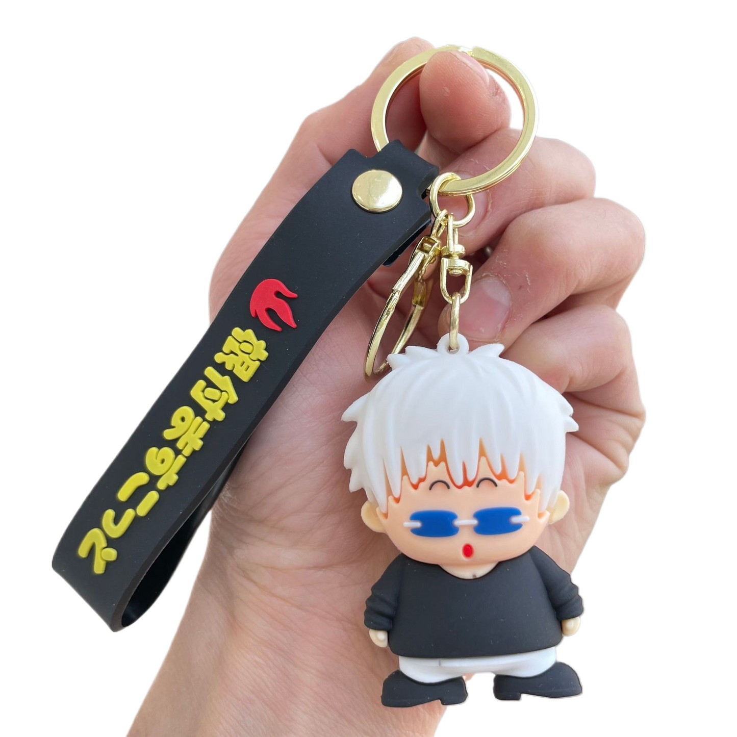 New Kid Gojo White Hair rubber keychain pack of 3 (eff price 37)