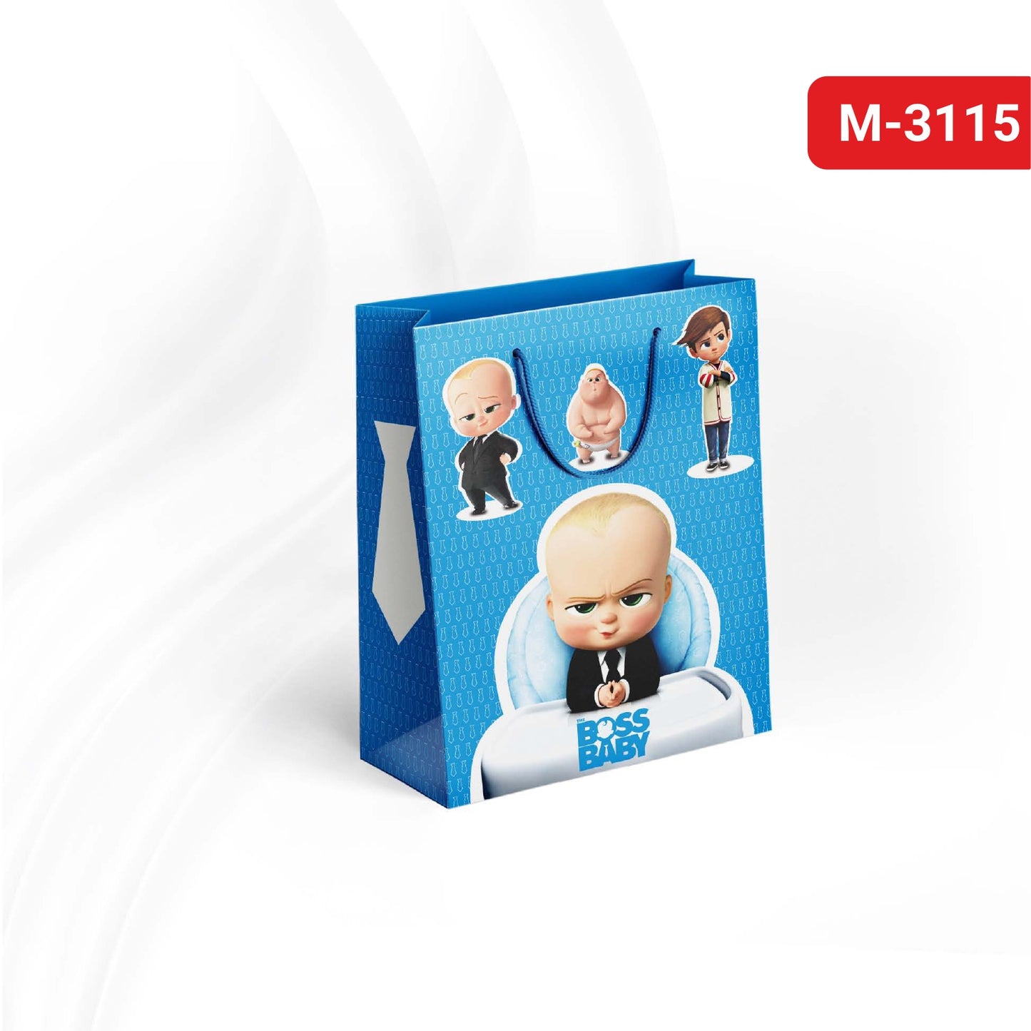 Medium size paper gift bags M-Baby boss (Pack of 12)