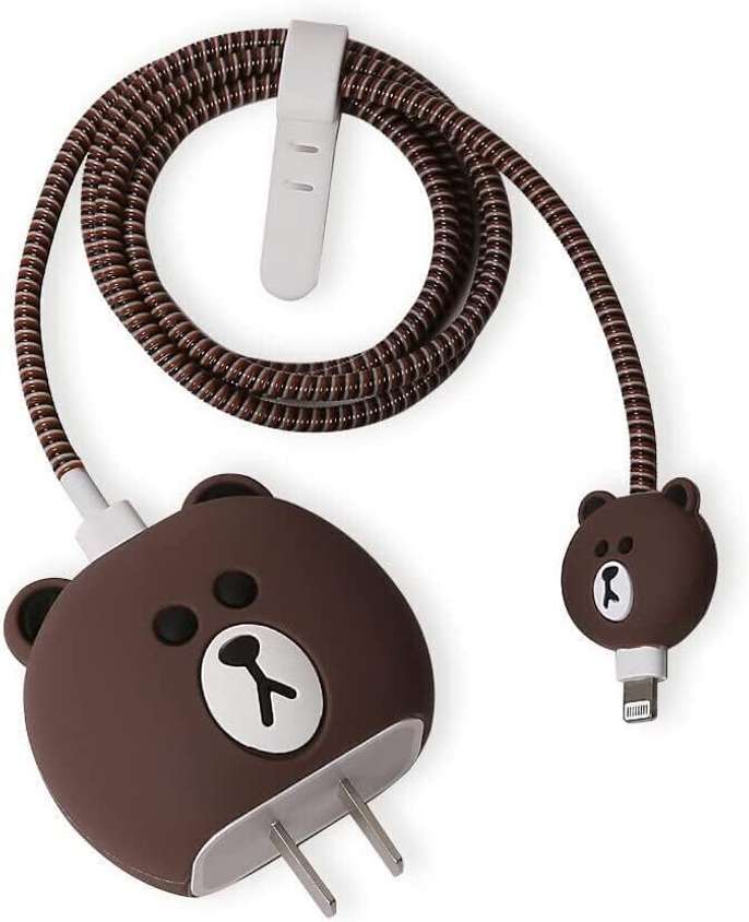 3 pcs- Teddy Brown 20W Iphone Silicone Charger Cover (Net Price 65)