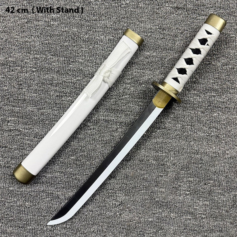 New Zoro White 42 CM wooden katana with stand