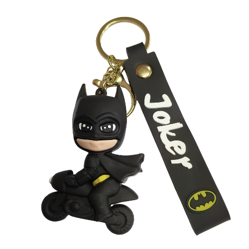 New Batty on Bike Rubber Keychain Pack of 3 (eff price 37)