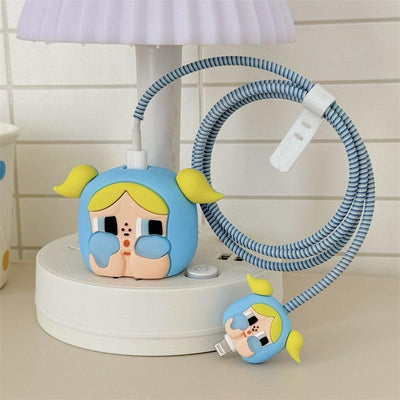 3 pcs- New Powerpuff Girl 20W Iphone Silicone Charger Cover (Net Price 65)