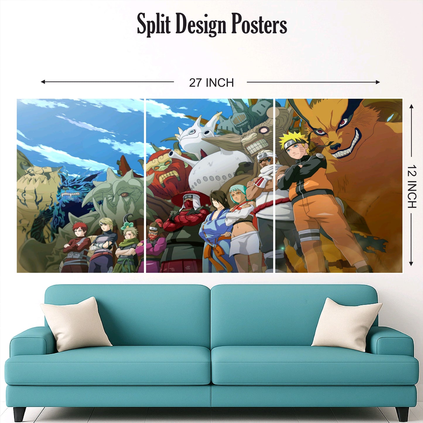 Natuto family split design paper poster pack of 3 ( Net price 42 )