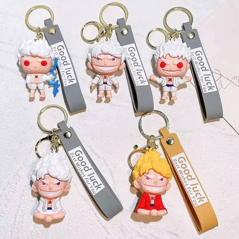 Gear 5 Luffy random Rubber Keychain Pack of 3 (eff price 37)