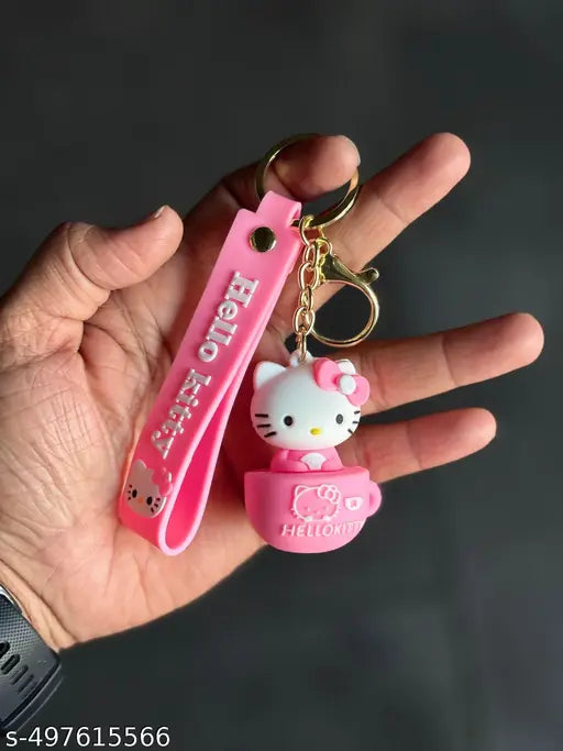 Hello Kitty Pink rubber keychain pack of 3 (eff price 37)