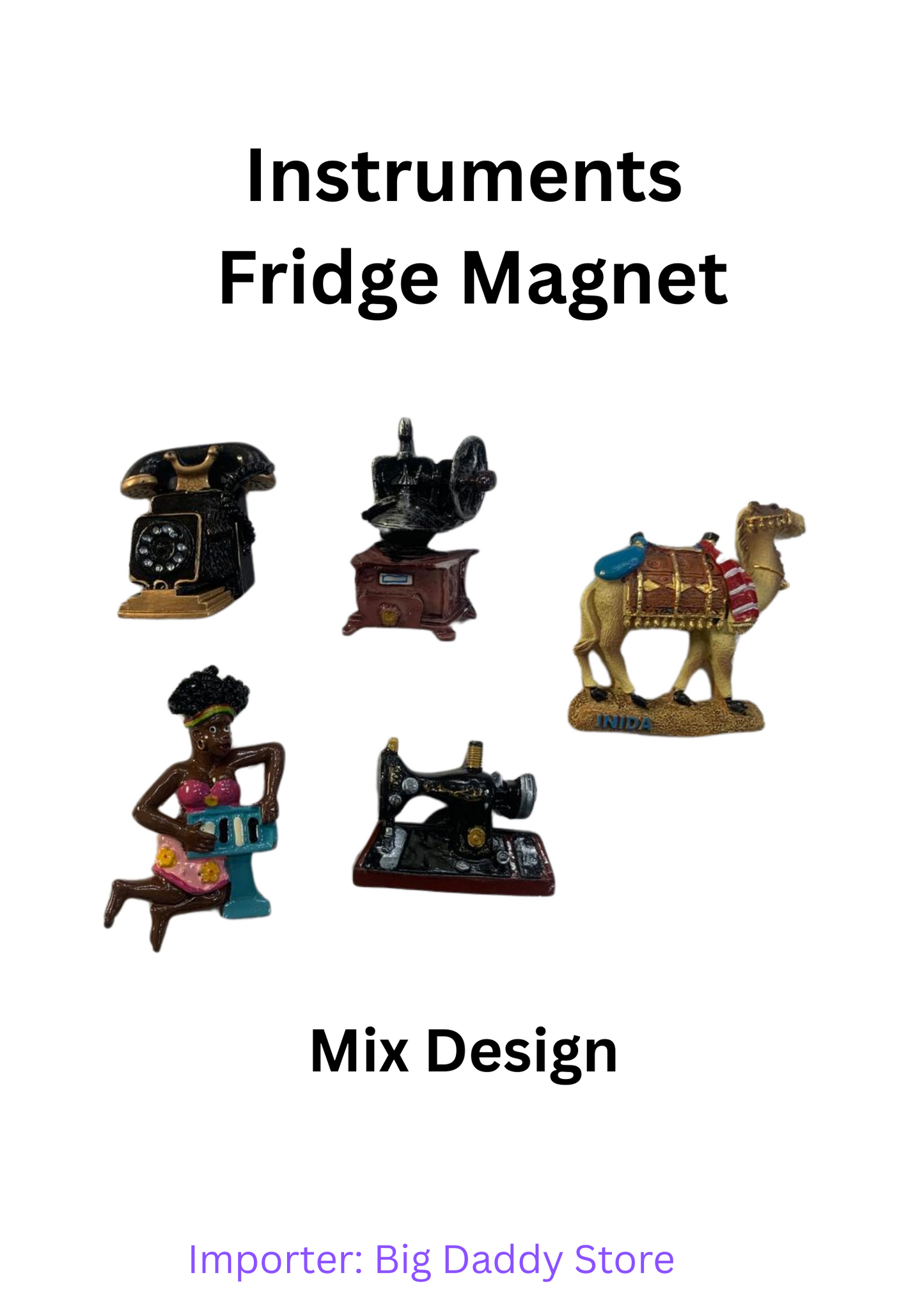 Instruments Shape fridge magnet mix design pack of 10 (eff price 38)
