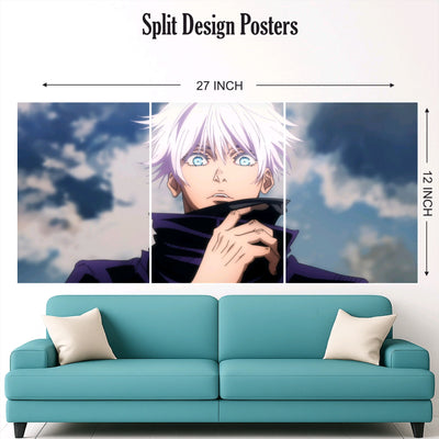 Gojo split design paper poster pack of 3 ( Net price 42 )
