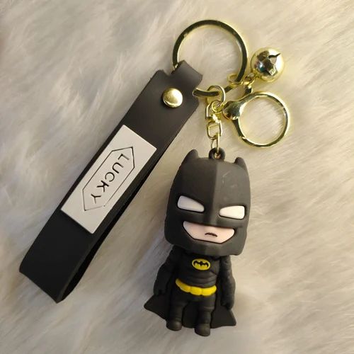 New Bat with Mask Rubber Keychain pack of 3 (eff price 40)