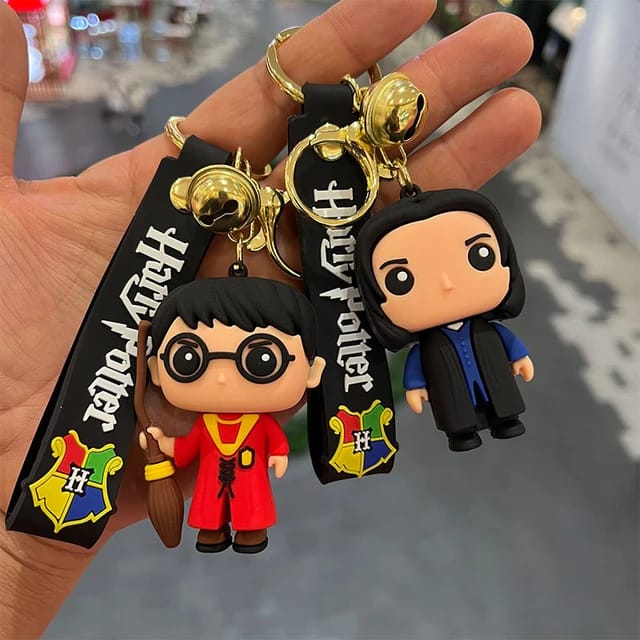 New HP magic boy Broom/Blk Coat Rubber Keychain Pack of 3 (eff price 37)